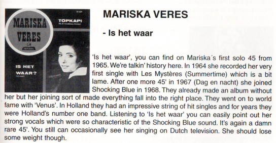 Liner Notes - Biet Het Vol. 3 - Mariska Veres